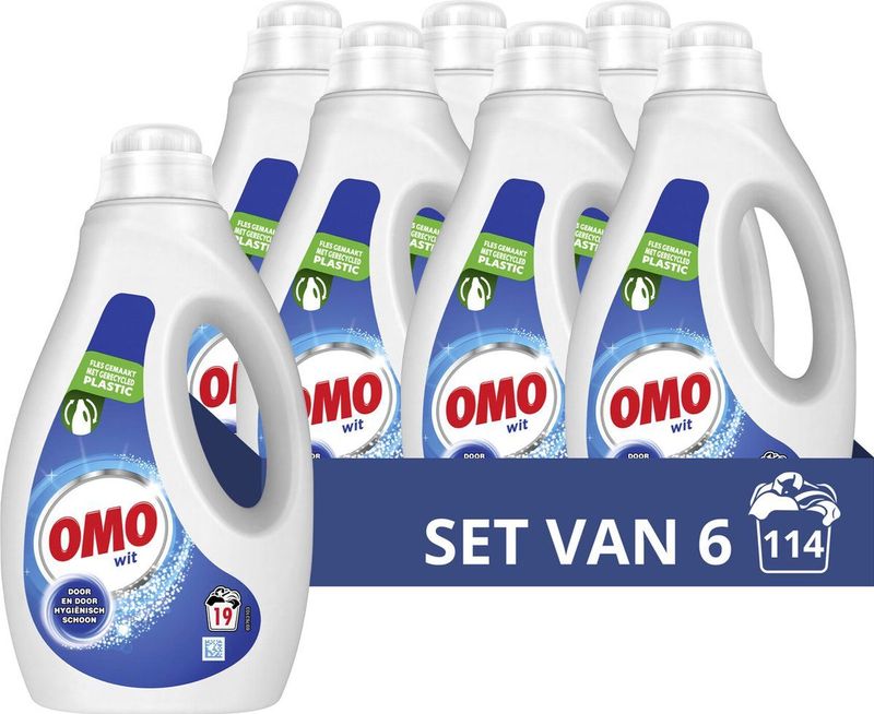 Omo Vloeibaar Wasmiddel - Wit - 6 x 19 wasbeurten