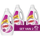 Omo - Vloeibaar Wasmiddel - Kleur - 3.75 Liter - 2 Flessen - 150 Wasbeurten