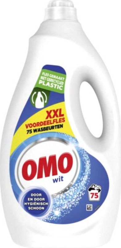 Omo - Vloeibaar Wasmiddel - Wit - 2 Flessen van 3.75 Liter