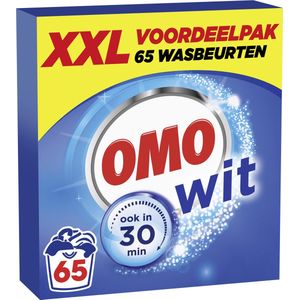 Omo XXL Waspoeder - Wit - Omo wast door en door hygiënisch schoon - 65 wasbeurten