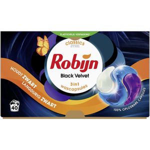 2+2 gratis: Robijn Wascapsules 3-in1 Black Velvet 40 stuks