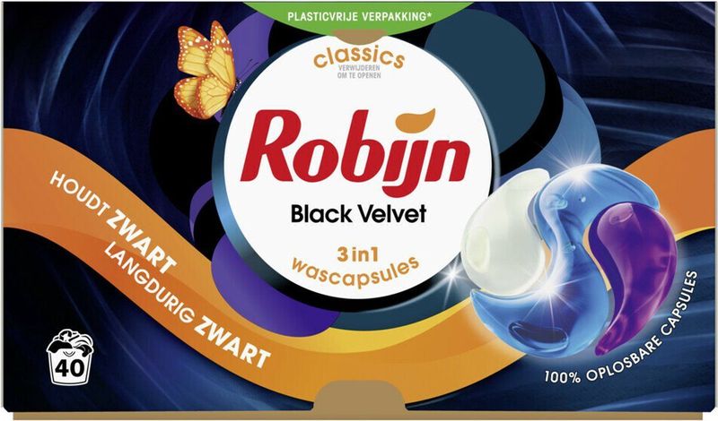 Robijn Wascapsules 3-in1 Black Velvet 40 stuks