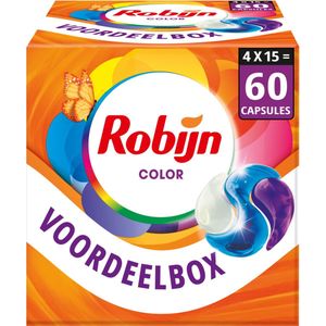 Robijn Classics Color 3-in-1 Wascapsules - 4 x 15 wasbeurten - Voordeelverpakking