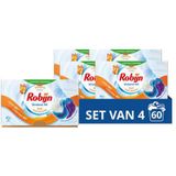 Robijn Classics Stralend Wit 3-in-1 Wascapsules - 4 x 15 wasbeurten - Voordeelverpakking