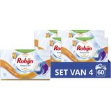 Robijn Classics Stralend Wit 3-in-1 Wascapsules - 4 x 15 wasbeurten - Voordeelverpakking