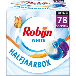 Robijn Classics Stralend Wit 3-in-1 Wascapsules - 3 x 26 wasbeurten - Voordeelverpakking