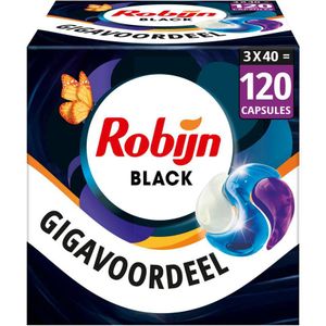 Robijn - Black Velvet - 3-in-1 Wascapsules - Zwart - 20 Stuks