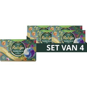 4x Robijn 3-in-1 Wascapsules Paradise Secret 15 stuks