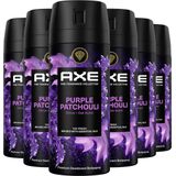 AXE Fine Fragrance Collection Premium Deodorant Bodyspray - Purple Patchouli - met de geur van citrusvruchten en eikenhout - 6 x 150 ml