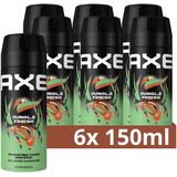 AXE Deodorant Bodyspray - Jungle Fresh - met onze meest onweerstaanbare geur ooit - 6 x 150 ml
