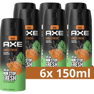 AXE Deodorant Bodyspray - Jungle Fresh - met onze meest onweerstaanbare geur ooit - 6 x 150 ml
