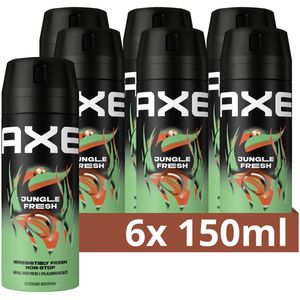 AXE Deodorant Bodyspray - Jungle Fresh - met onze meest onweerstaanbare geur ooit - 6 x 150 ml