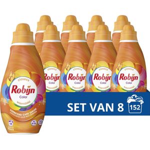 Robijn Klein & Krachtig Classics Vloeibaar Wasmiddel - Color - met Care Serum - 8 x 19 wasbeurten