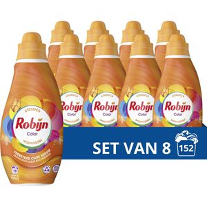 Robijn Klein & Krachtig Classics Color Vloeibaar Wasmiddel, voor gekleurde en bonte was - 8 x 19 wasbeurten - Voordeelverpakking
