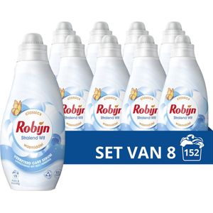 8x Robijn Klein & Krachtig Wasmiddel Stralend Wit 19 Wasbeurten 665 ml