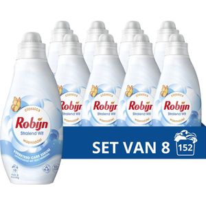 Robijn Klein & Krachtig Classics Stralend Wit Vloeibaar Wasmiddel, voor lichte en witte was - 8 x 19 wasbeurten - Voordeelverpakking