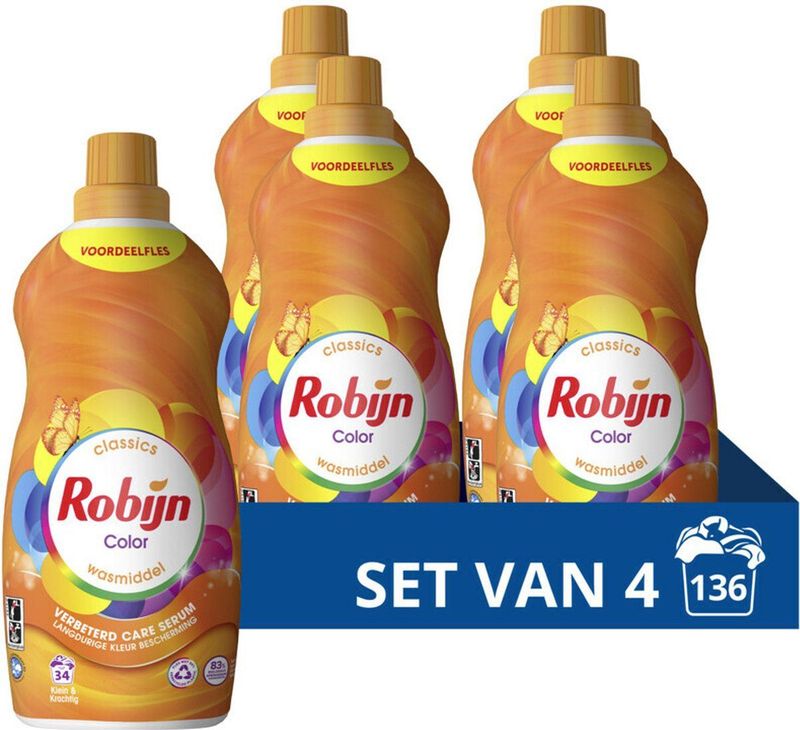 Robijn - Klein & Krachtig - Wasmiddel - Color - 34 Wasbeurten