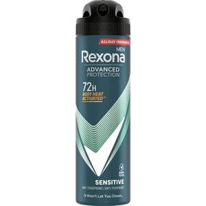 2e halve prijs: Rexona Men Deodorant Spray Advanced Protection Sensitive 150 ml