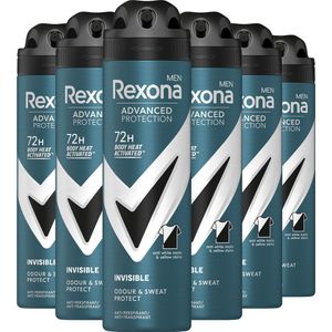 Rexona - Men Advanced Protection Invisible - Deodorant Spray - 72 uur Bescherming - Alcoholvrij