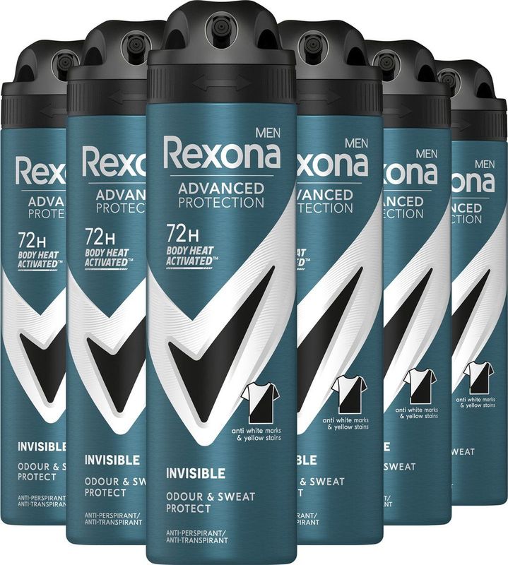 Rexona - Men Advanced Protection Invisible - Deodorant Spray - 72 uur Bescherming - Alcoholvrij