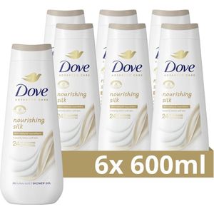 Dove Advanced Care Verzorgende Douchegel - Nourishing Silk - 24-uur lang effectieve hydratatie - 6 x 600 ml