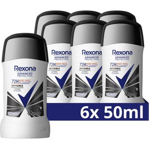 Rexona Deodorant Stick Invisible - 6 x 50 ml - Voordeelverpakking