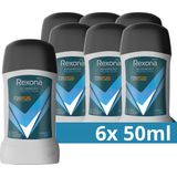 Rexona Men Advanced Protection Cobalt Dry Anti-Transpirant Deodorant Stick, biedt tot 72 uur bescherming tegen zweet en lichaamsgeur - 6 x 50 ml - Voordeelverpakking
