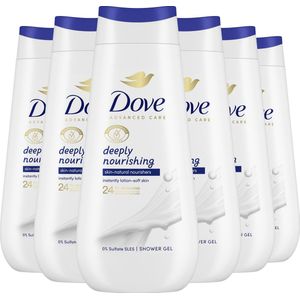Dove Advanced Care Verzorgende Douchegel - Deeply Nourishing - 24-uur lang effectieve hydratatie - 6 x 225 ml