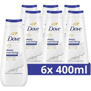 Dove Advanced Care Verzorgende Douchegel - Deeply Nourishing - 24-uur lang effectieve hydratatie - 6 x 400 ml