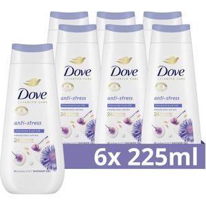 Dove Advanced Care Verzorgende Douchegel - Anti-Stress - 24-uur lang effectieve hydratatie - 6 x 225 ml