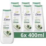 Dove Advanced Care Verzorgende Douchegel - Hydrating Care - 24-uur lang effectieve hydratatie - 6 x 400 ml