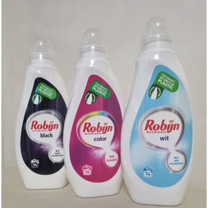 Robijn  Vloeibaar Wasmiddel -Black- Color - Wit - 3 x 14 wasbeurten - 3 x 700ML - gerecycled plastic