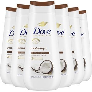 Dove Advanced Care Verzorgende Douchegel - Restoring - 24-uur lang effectieve hydratatie - 6 x 225 ml