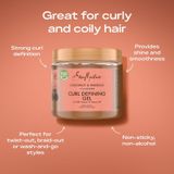 SheaMoisture Curl Defining Haargel - Coconut & Hibiscus + Flaxseed - zorgt voor sterke kruldefinitie en glans - 431 ml