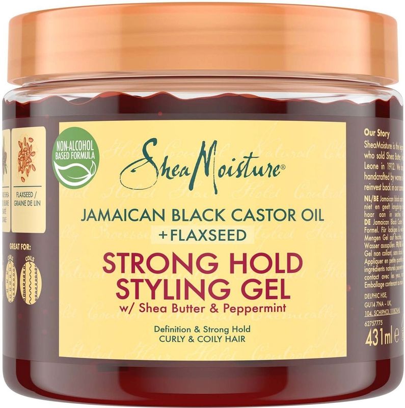 Shea Moisture Strong Hold Styling Gel Jamaican Black Castor Oil + Flaxseed 431 ml