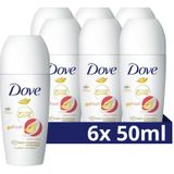 Dove Advanced Care Go Fresh Anti-Transpirant Deodorant Roller - Peach & White Blossom - deo met verbeterde formule en Triple Moisturising technologie - 6 x 50 ml