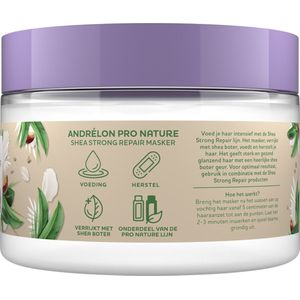 Andrélon - Pro Nature Shea Strong Repair - Haarmasker - 100% Gerecycled Plastic