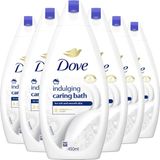 Dove Caring Bath Badcrème - Indulging Cream - verrijkt met 1/4 hydraterende crème - 6 x 450 ml