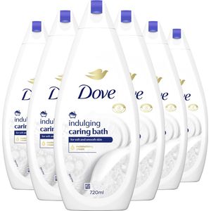Dove Caring Bath Badcrème - Indulging Cream - verrijkt met 1/4 hydraterende crème - 6 x 720 ml