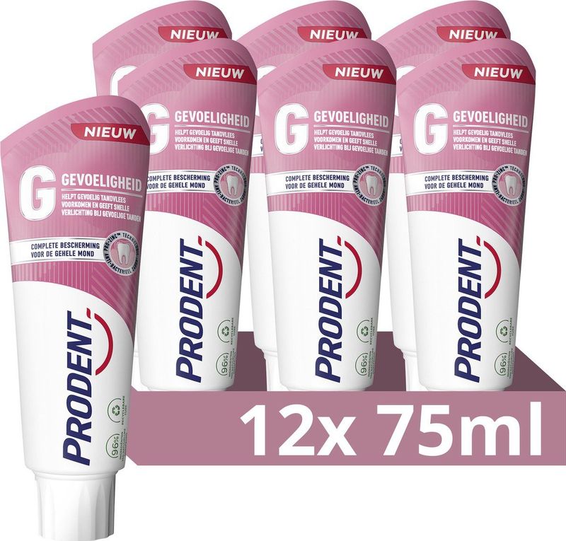 Prodent Tandpasta - Gevoeligheid - met Pro-Zinc Technologie - 12 x 75 ml