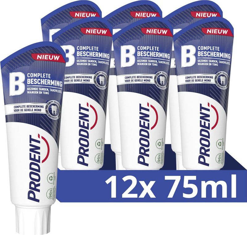 Prodent Tandpasta - Complete Bescherming - met Pro-Zinc Technologie - 12 x 75 ml