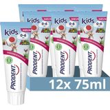Prodent Kids 0-6 jaar Tandpasta - Super Mario - tandverzorging met fluoride remineralisatie-technologie - 12 x 75 ml