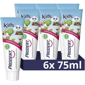 Prodent Kids 0-6 jaar Tandpasta - Super Mario - tandverzorging met fluoride remineralisatie-technologie - 12 x 75 ml