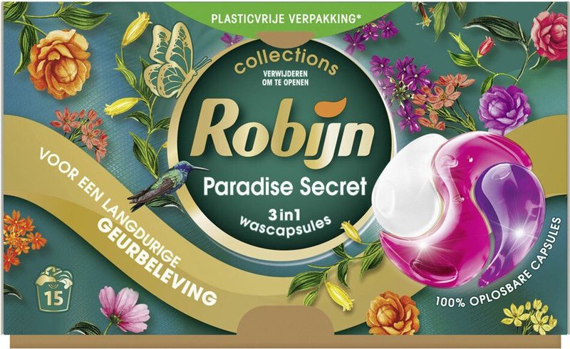 Robijn - Paradise Secret - 3-in-1 Wascapsules - 15 Stuks