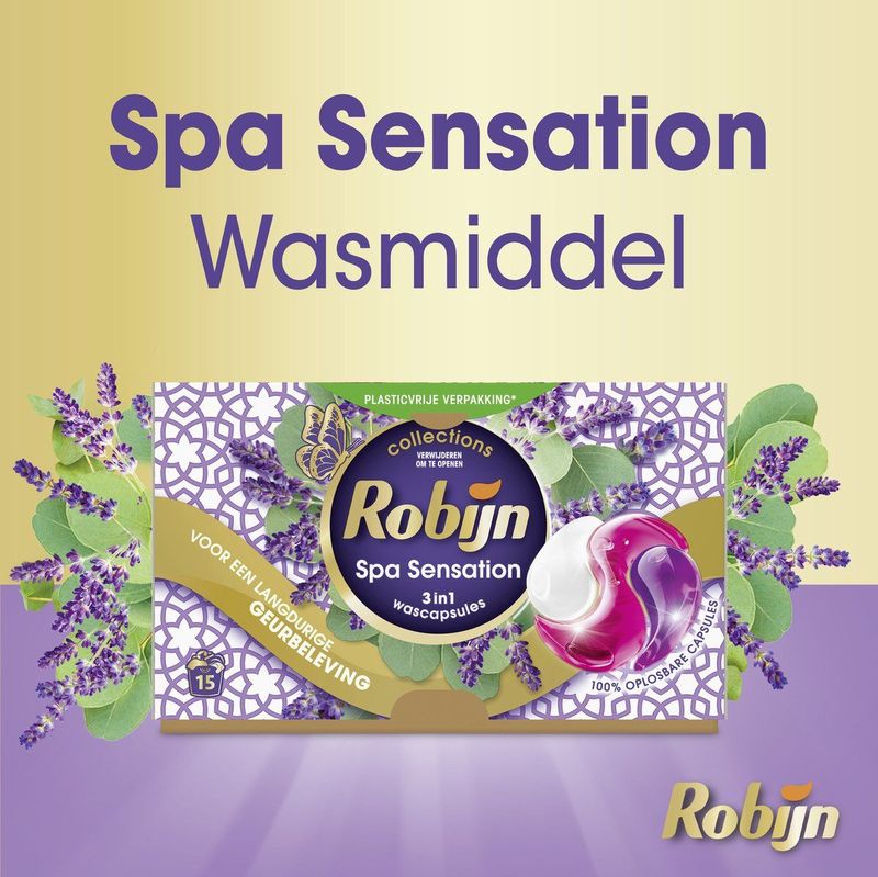 Robijn Wascapsules 3 in 1 Spa Sensation 15 stuks