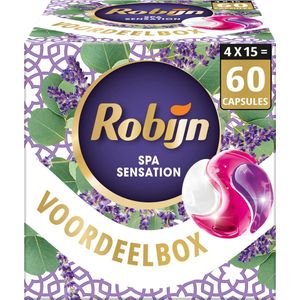 Robijn - Color Spa Sensation - 3-in-1 Wascapsules - 4 x 15 Wasbeurten - Voordeelverpakking
