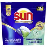 Sun - Brilliant Shine Plus - All-in 1 Vaatwascapsules - 16 Stuks