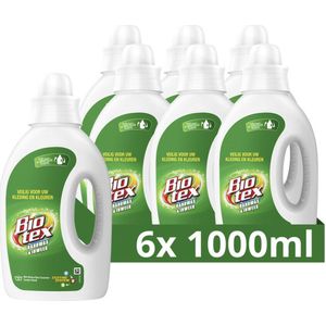 6x Biotex Vloeibaar Wasmiddel Handwas & Inweek 1 liter