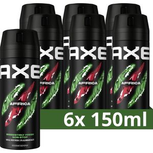 AXE Deodorant Bodyspray - Africa - 6 x 150 ml - Voordeelverpakking