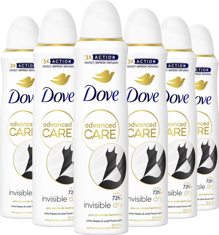 Dove - Advanced Care Invisible Dry - Anti-Transpirant Deodorant Spray - 6 x 150 ml